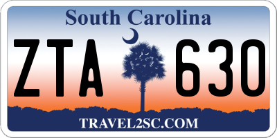 SC license plate ZTA630