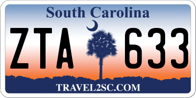 SC license plate ZTA633