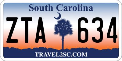SC license plate ZTA634
