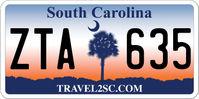 SC license plate ZTA635