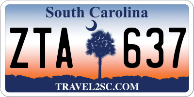 SC license plate ZTA637