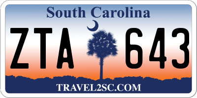 SC license plate ZTA643