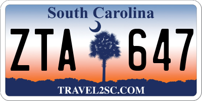 SC license plate ZTA647