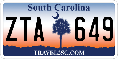 SC license plate ZTA649