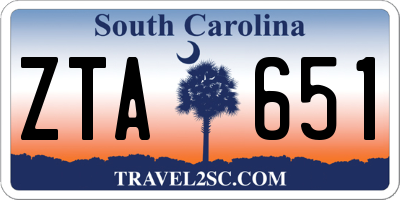 SC license plate ZTA651