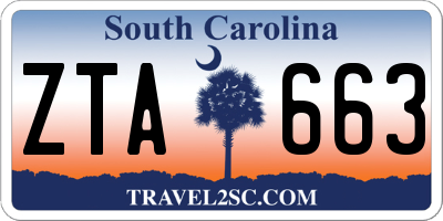 SC license plate ZTA663