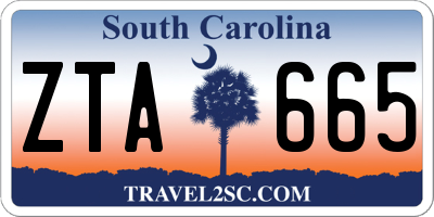 SC license plate ZTA665
