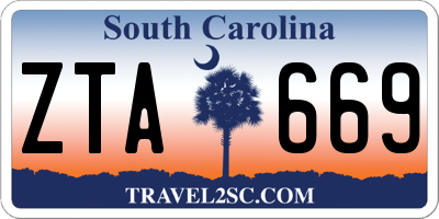 SC license plate ZTA669