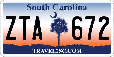 SC license plate ZTA672