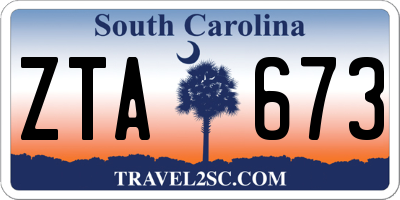 SC license plate ZTA673