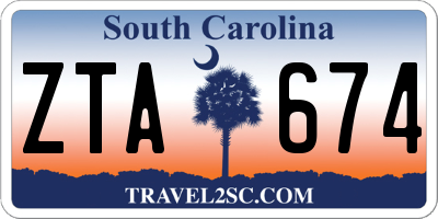 SC license plate ZTA674