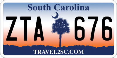 SC license plate ZTA676