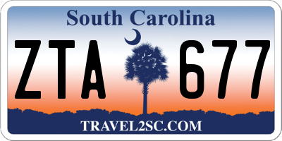 SC license plate ZTA677