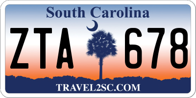 SC license plate ZTA678