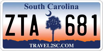 SC license plate ZTA681