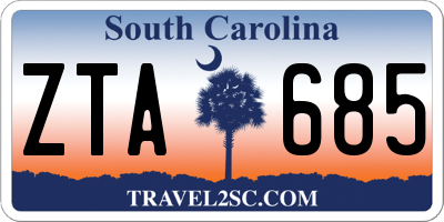SC license plate ZTA685