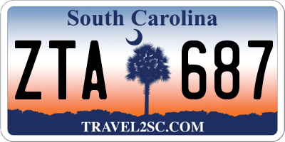 SC license plate ZTA687