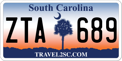 SC license plate ZTA689