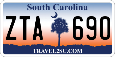 SC license plate ZTA690