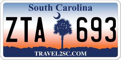 SC license plate ZTA693