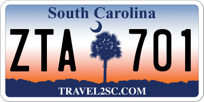 SC license plate ZTA701