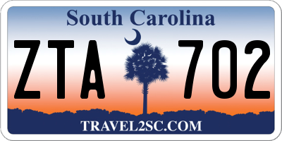 SC license plate ZTA702