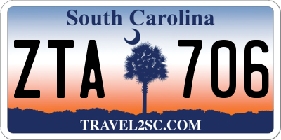 SC license plate ZTA706