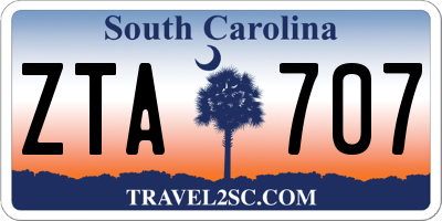 SC license plate ZTA707