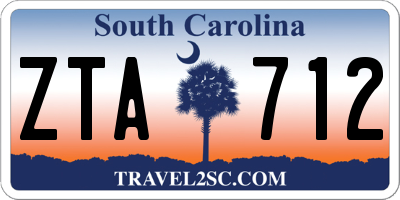 SC license plate ZTA712
