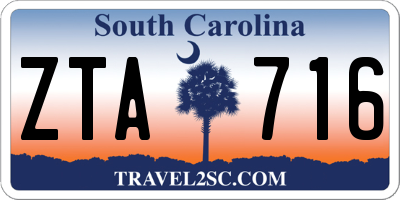 SC license plate ZTA716