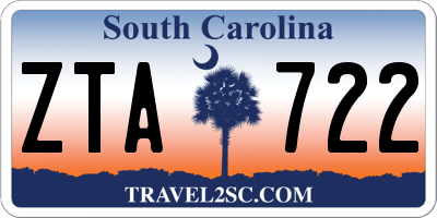 SC license plate ZTA722
