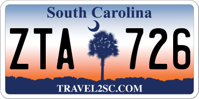 SC license plate ZTA726