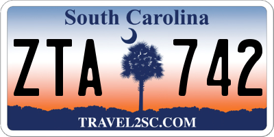 SC license plate ZTA742