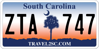 SC license plate ZTA747