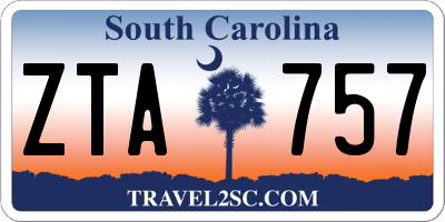 SC license plate ZTA757
