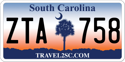 SC license plate ZTA758