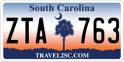 SC license plate ZTA763