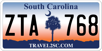 SC license plate ZTA768