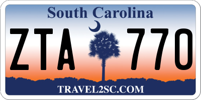 SC license plate ZTA770