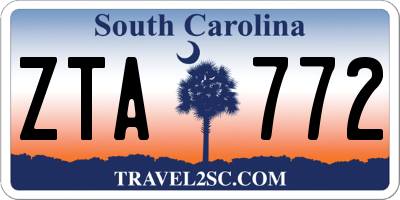 SC license plate ZTA772