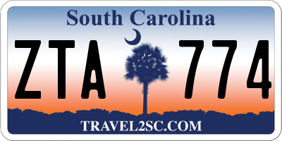 SC license plate ZTA774