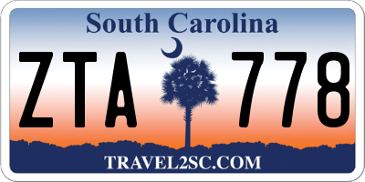 SC license plate ZTA778