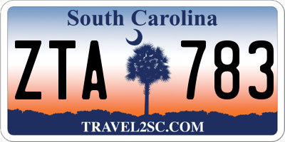 SC license plate ZTA783
