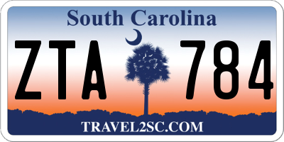 SC license plate ZTA784