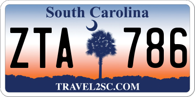 SC license plate ZTA786