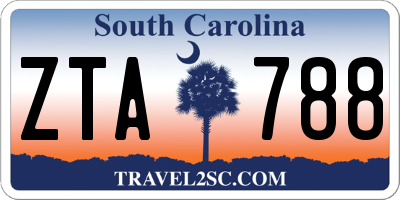SC license plate ZTA788