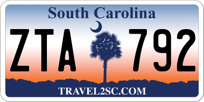 SC license plate ZTA792