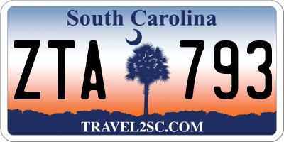 SC license plate ZTA793