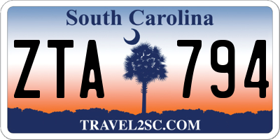 SC license plate ZTA794