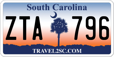 SC license plate ZTA796
